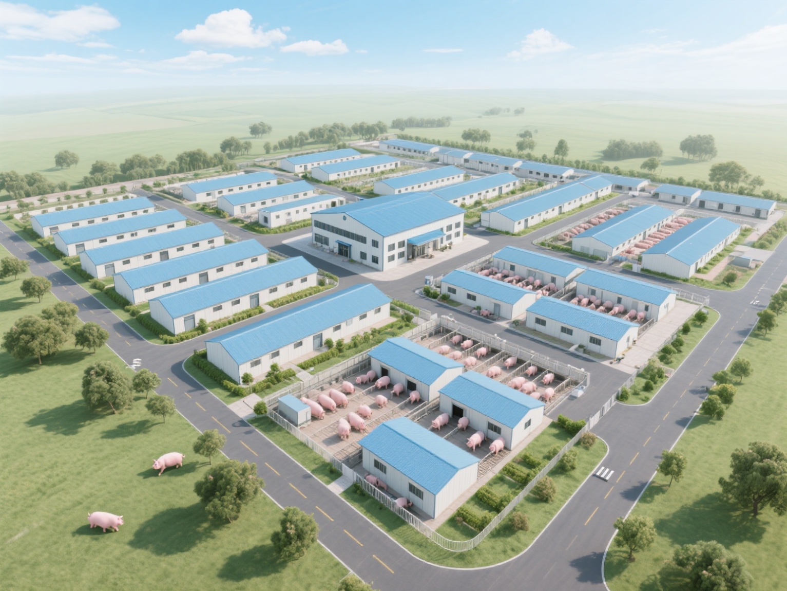 现代化养猪场主体建筑