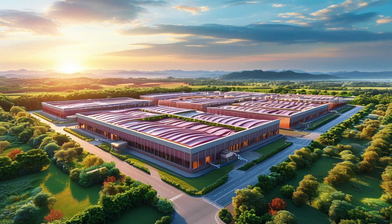 现代化养猪场全景图